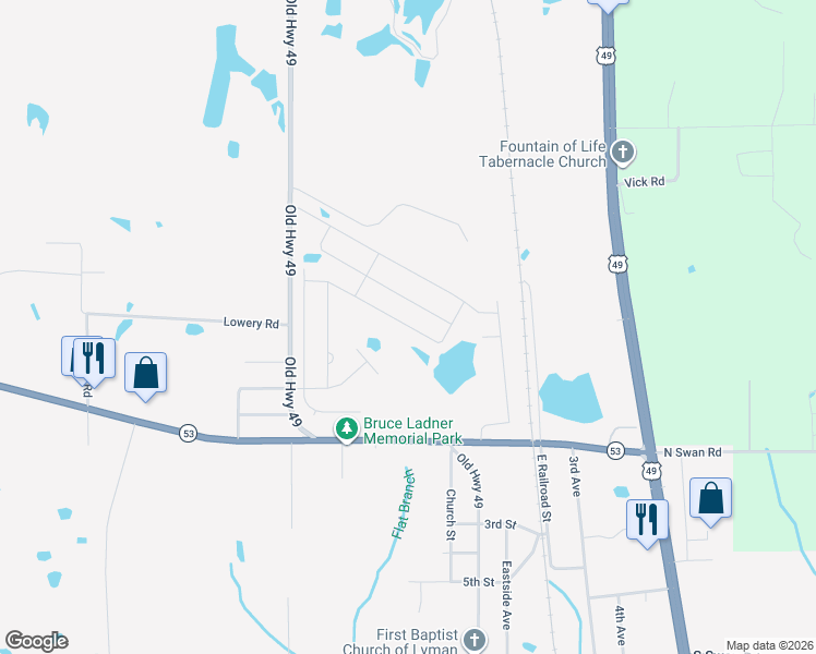 map of restaurants, bars, coffee shops, grocery stores, and more near Ranier Avenue in Gulfport