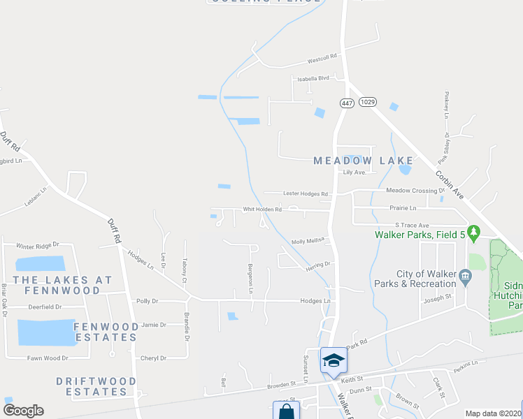 map of restaurants, bars, coffee shops, grocery stores, and more near 13126 Whit Holden Road in Walker