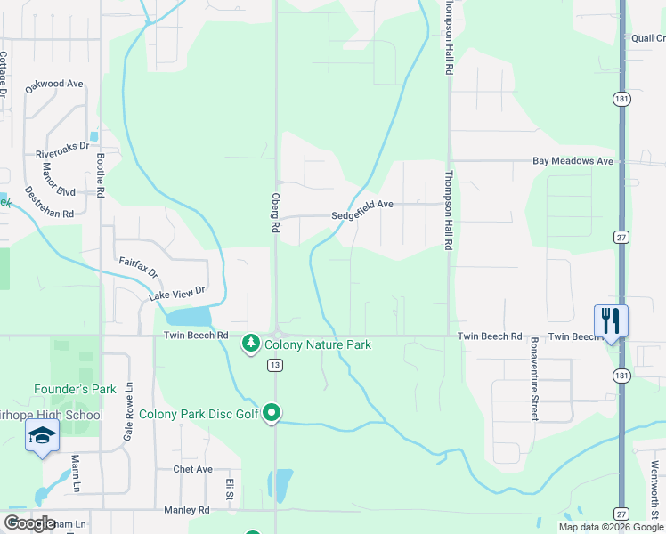 map of restaurants, bars, coffee shops, grocery stores, and more near 19190 County Road 13 in Fairhope