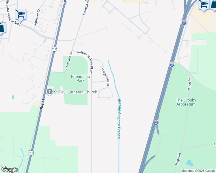 map of restaurants, bars, coffee shops, grocery stores, and more near 600 Deason Drive in Picayune