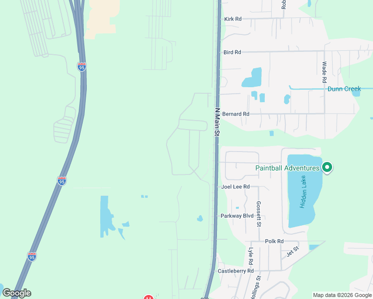 map of restaurants, bars, coffee shops, grocery stores, and more near 14734-14810 Main Street North in Jacksonville