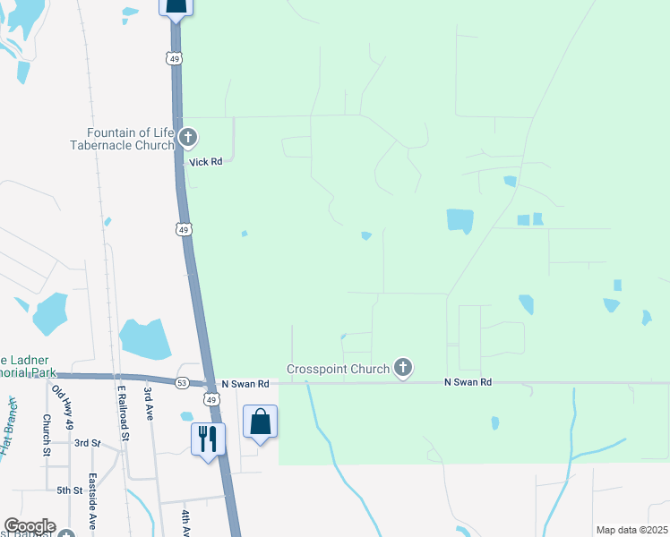 map of restaurants, bars, coffee shops, grocery stores, and more near 15449 Russell Road in Gulfport