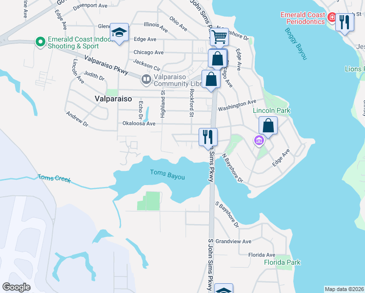 map of restaurants, bars, coffee shops, grocery stores, and more near 318 East Glen Avenue in Valparaiso