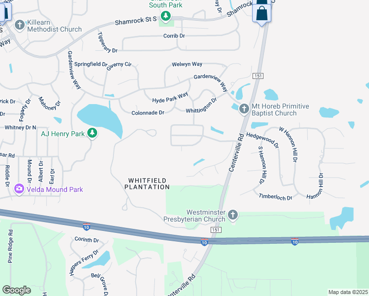 map of restaurants, bars, coffee shops, grocery stores, and more near 3345 Aqua Ridge Way in Tallahassee