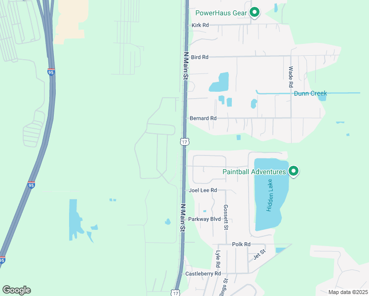 map of restaurants, bars, coffee shops, grocery stores, and more near 14734 North Main Street in Jacksonville