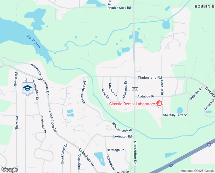map of restaurants, bars, coffee shops, grocery stores, and more near 332 Skate Drive in Tallahassee
