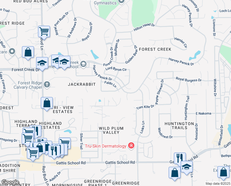 map of restaurants, bars, coffee shops, grocery stores, and more near 3748 Norman Loop in Round Rock