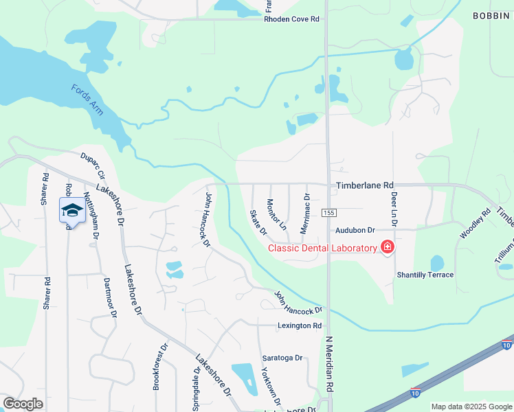 map of restaurants, bars, coffee shops, grocery stores, and more near 332 Skate Drive in Tallahassee