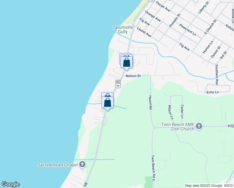 map of restaurants, bars, coffee shops, grocery stores, and more near 19290 Scenic Highway 98 in Fairhope