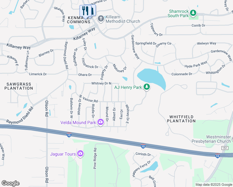 map of restaurants, bars, coffee shops, grocery stores, and more near 3272 Garcia Drive in Tallahassee