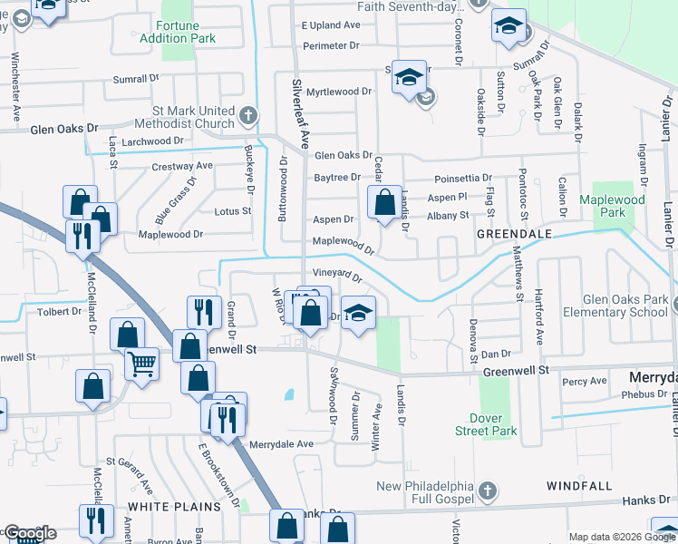 map of restaurants, bars, coffee shops, grocery stores, and more near 6635 Satinwood Drive in Baton Rouge