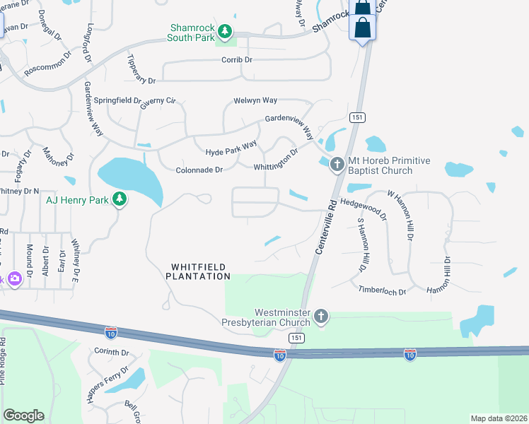 map of restaurants, bars, coffee shops, grocery stores, and more near 3385 Aqua Ridge Way in Tallahassee
