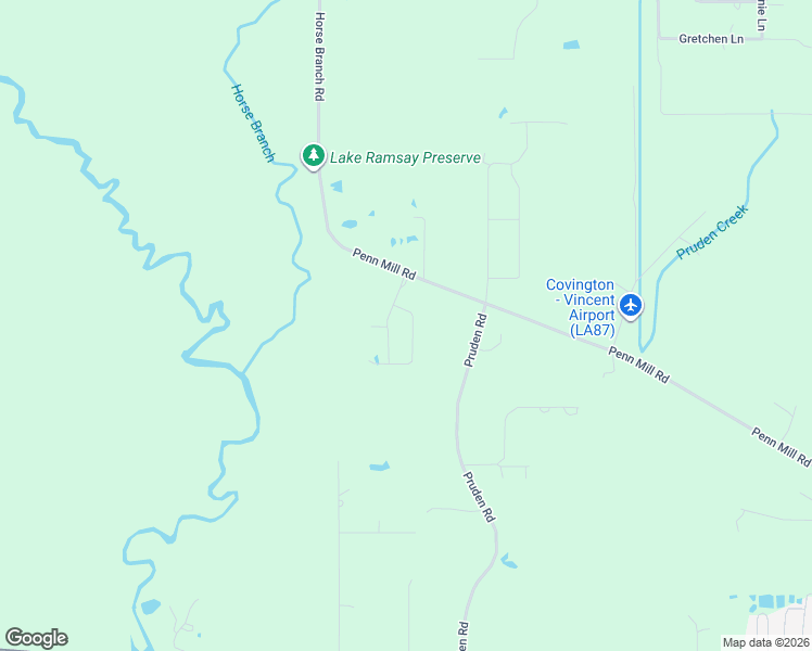 map of restaurants, bars, coffee shops, grocery stores, and more near 1341 North Creek Drive in Covington