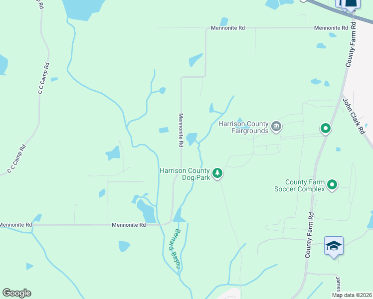 map of restaurants, bars, coffee shops, grocery stores, and more near 20775 Mennonite Road in Gulfport