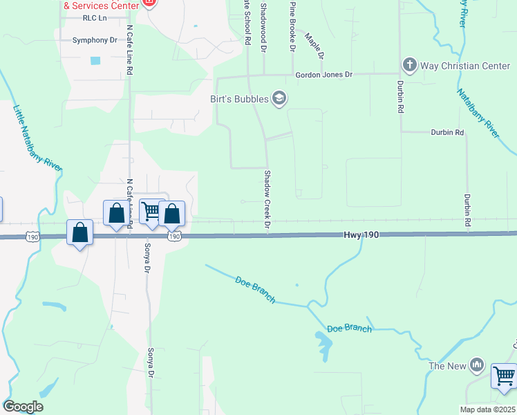 map of restaurants, bars, coffee shops, grocery stores, and more near 10122 Azalea Drive in Hammond