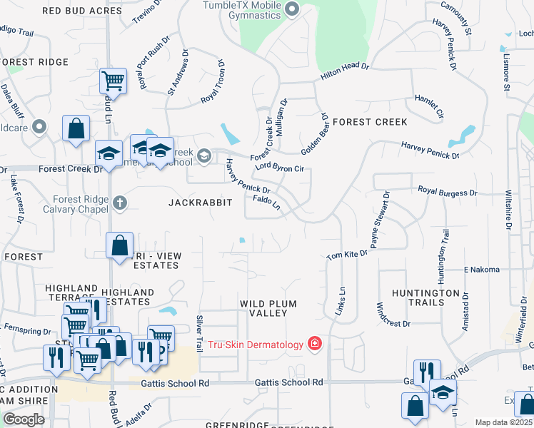 map of restaurants, bars, coffee shops, grocery stores, and more near 3748 Norman Loop in Round Rock