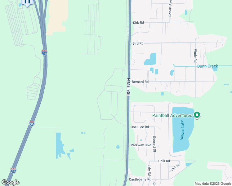 map of restaurants, bars, coffee shops, grocery stores, and more near 14734-14810 Main Street North in Jacksonville