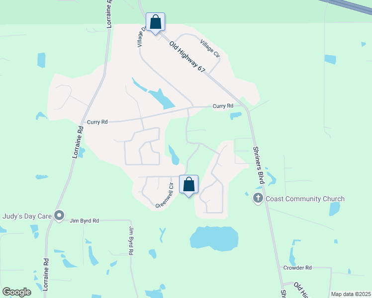 map of restaurants, bars, coffee shops, grocery stores, and more near 15221 South Shadow Creek Drive in Biloxi