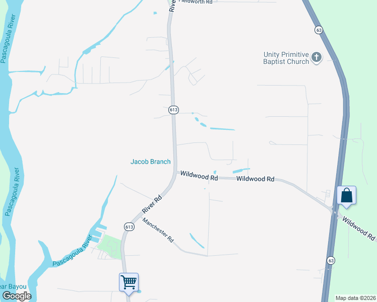 map of restaurants, bars, coffee shops, grocery stores, and more near 3709 Dowlwood Road in Moss Point