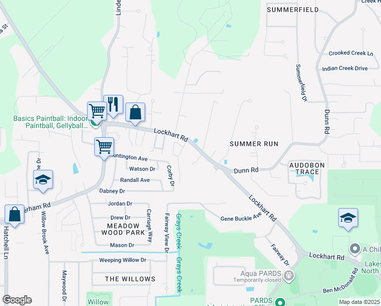 map of restaurants, bars, coffee shops, grocery stores, and more near 9240 Lockhart Road in Denham Springs