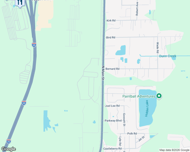 map of restaurants, bars, coffee shops, grocery stores, and more near 14812-14848 Main Street North in Jacksonville