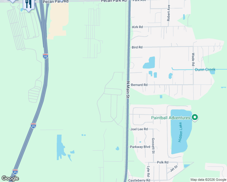 map of restaurants, bars, coffee shops, grocery stores, and more near 14812-14848 Main Street North in Jacksonville