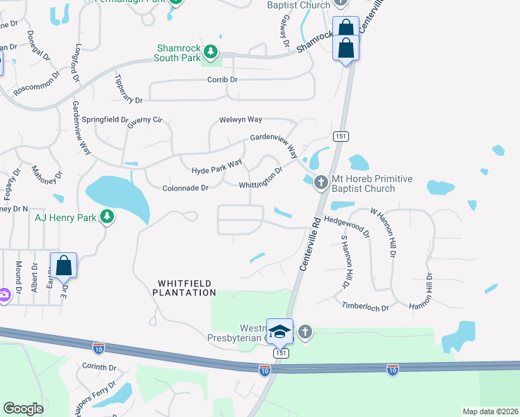 map of restaurants, bars, coffee shops, grocery stores, and more near 3385 Aqua Ridge Way in Tallahassee