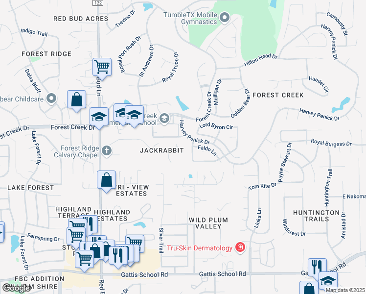 map of restaurants, bars, coffee shops, grocery stores, and more near 139 Jackrabbit Run in Round Rock