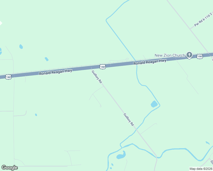 map of restaurants, bars, coffee shops, grocery stores, and more near Guillory Road in Church Point