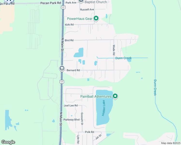 map of restaurants, bars, coffee shops, grocery stores, and more near 302 Bernard Road in Jacksonville