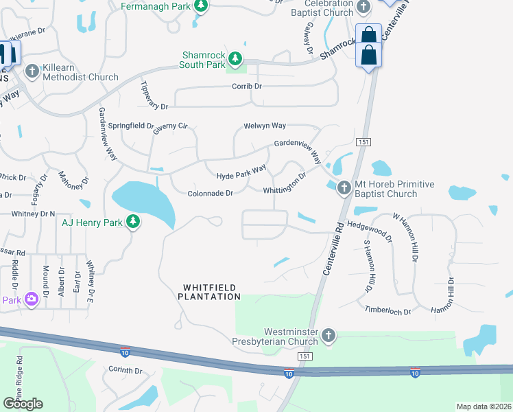 map of restaurants, bars, coffee shops, grocery stores, and more near 3326 Dry Creek Drive in Tallahassee