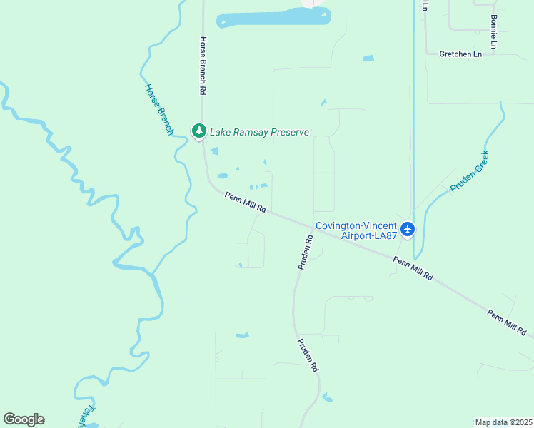 map of restaurants, bars, coffee shops, grocery stores, and more near 74169 Penn Mill Road in Covington