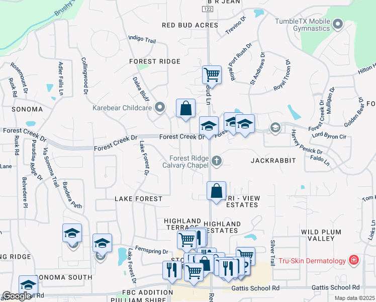map of restaurants, bars, coffee shops, grocery stores, and more near 1510 Laurel Oak Loop in Round Rock