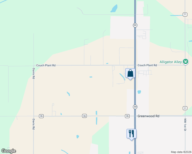 map of restaurants, bars, coffee shops, grocery stores, and more near 18342 Couch Plant Road in Summerdale