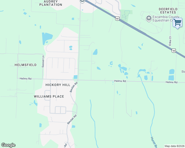 map of restaurants, bars, coffee shops, grocery stores, and more near 7907-7921 Thomley Trail in Pensacola