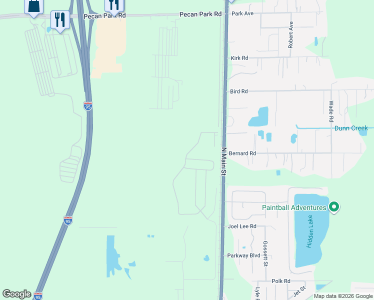 map of restaurants, bars, coffee shops, grocery stores, and more near 14812-14848 Main Street North in Jacksonville