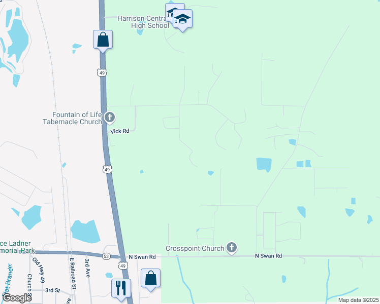 map of restaurants, bars, coffee shops, grocery stores, and more near 15449 Russell Road in Gulfport