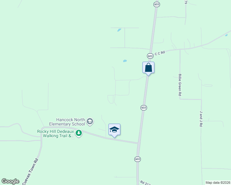 map of restaurants, bars, coffee shops, grocery stores, and more near Spruce Street in Hancock County