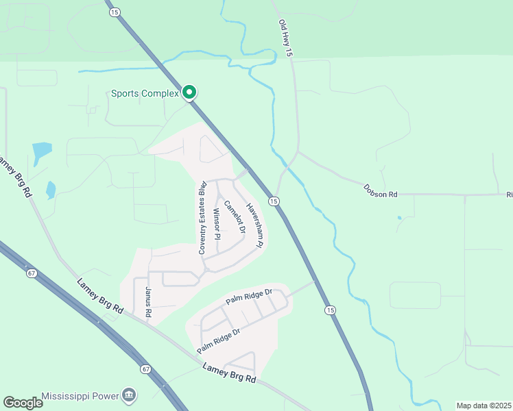 map of restaurants, bars, coffee shops, grocery stores, and more near 15339-15347 Haversham Place in Biloxi