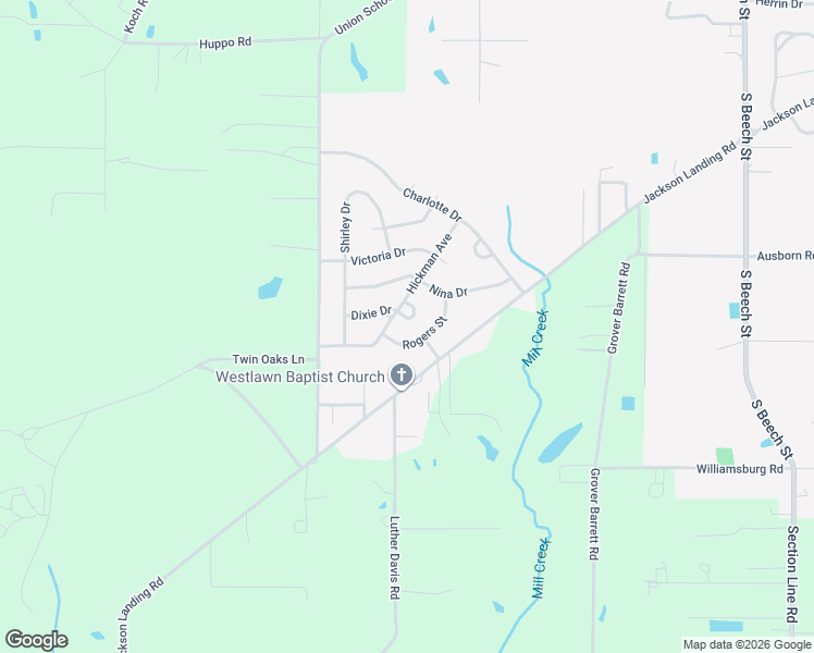 map of restaurants, bars, coffee shops, grocery stores, and more near 2607 Hickman Avenue in Picayune