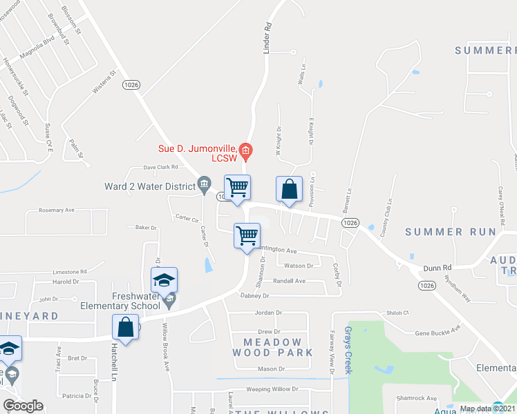 map of restaurants, bars, coffee shops, grocery stores, and more near 9318 Lockhart Road in Denham Springs
