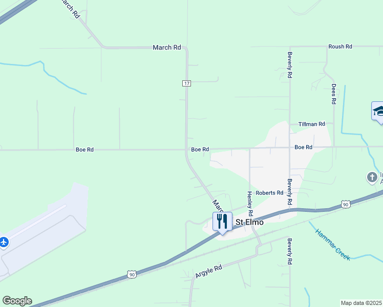 map of restaurants, bars, coffee shops, grocery stores, and more near 9161 Boe Road in Mobile