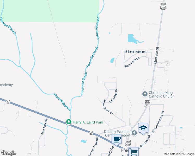map of restaurants, bars, coffee shops, grocery stores, and more near in Freeport