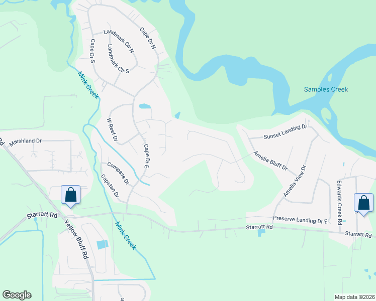 map of restaurants, bars, coffee shops, grocery stores, and more near 14486 Tranquility Creek Drive in Jacksonville