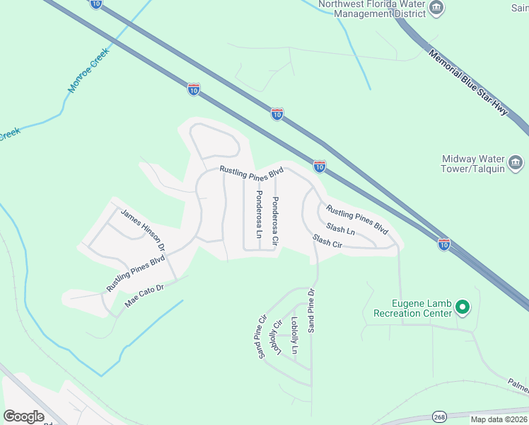 map of restaurants, bars, coffee shops, grocery stores, and more near 120 Ponderosa Circle in Midway