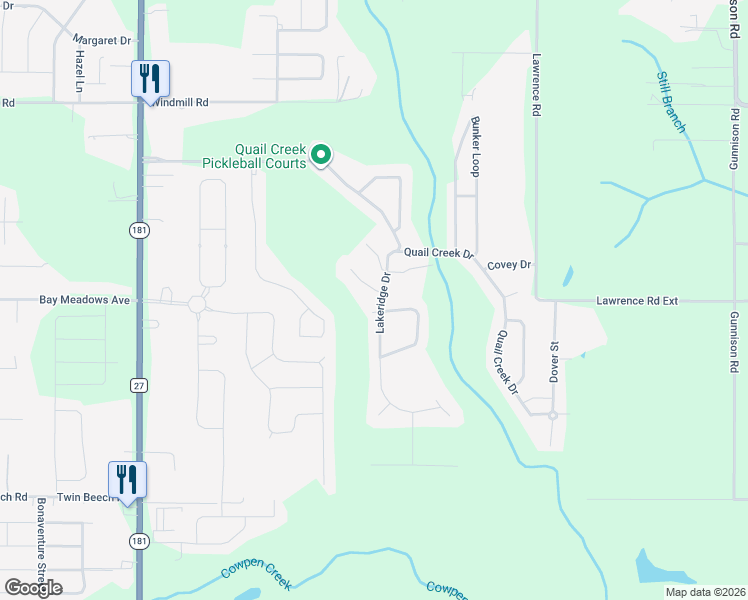 map of restaurants, bars, coffee shops, grocery stores, and more near 200 Lakeridge Drive in Fairhope