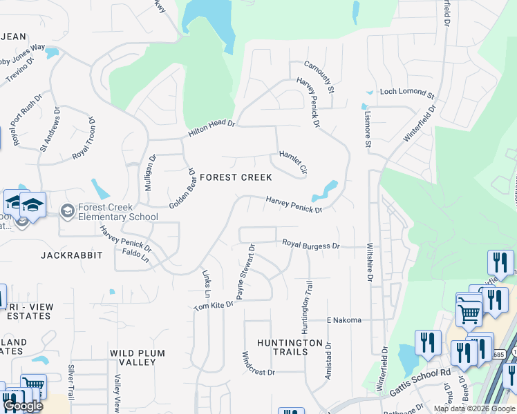 map of restaurants, bars, coffee shops, grocery stores, and more near 3809 Spyglass Cove in Round Rock
