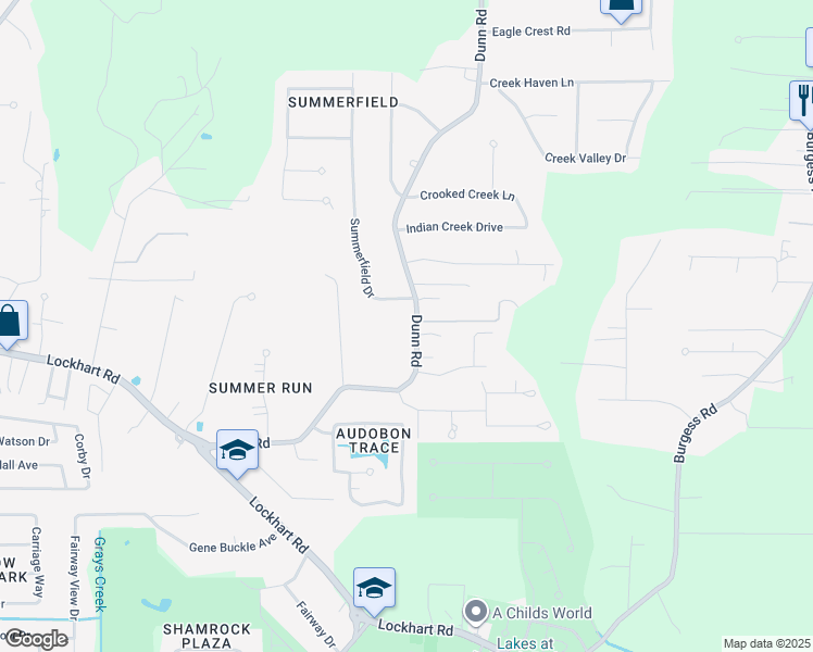 map of restaurants, bars, coffee shops, grocery stores, and more near 30775 Dunn Road in Denham Springs