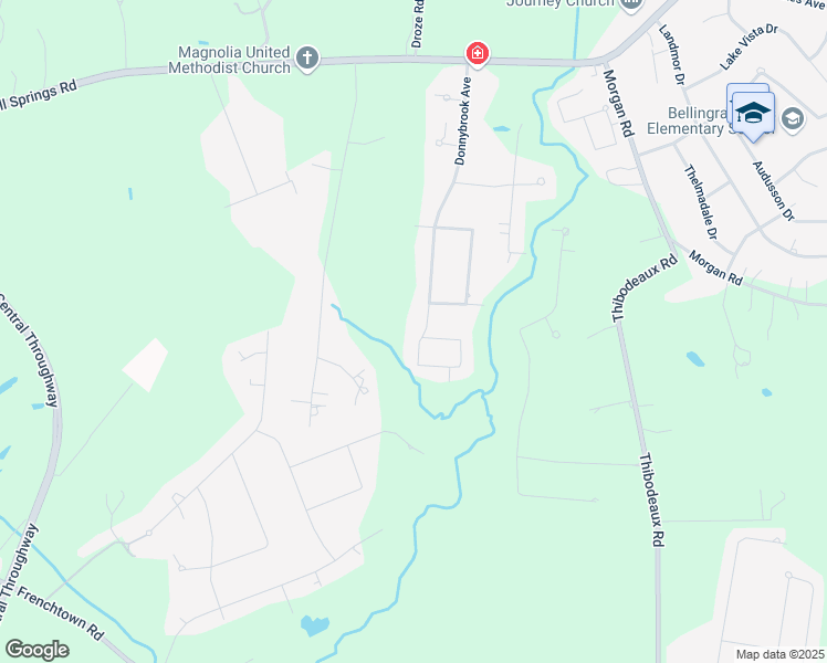 map of restaurants, bars, coffee shops, grocery stores, and more near 6037 Donnybrook Avenue in Central
