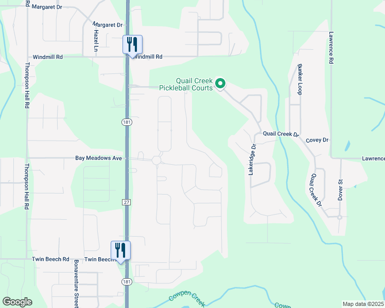 map of restaurants, bars, coffee shops, grocery stores, and more near 155 Club Drive in Fairhope